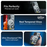 Modern Technology Glass Case for Redmi Note 12 5G