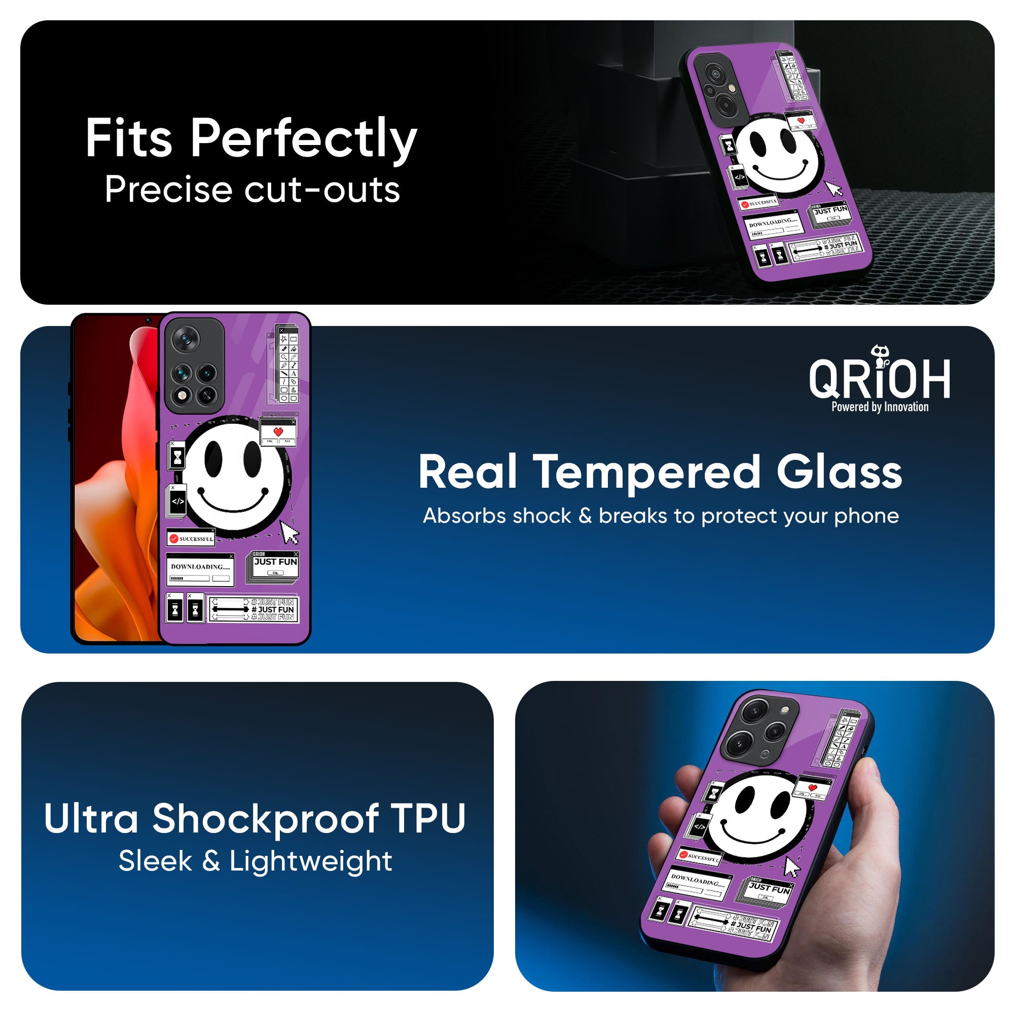Code with Smile Glass Case for Redmi Note 12 5G
