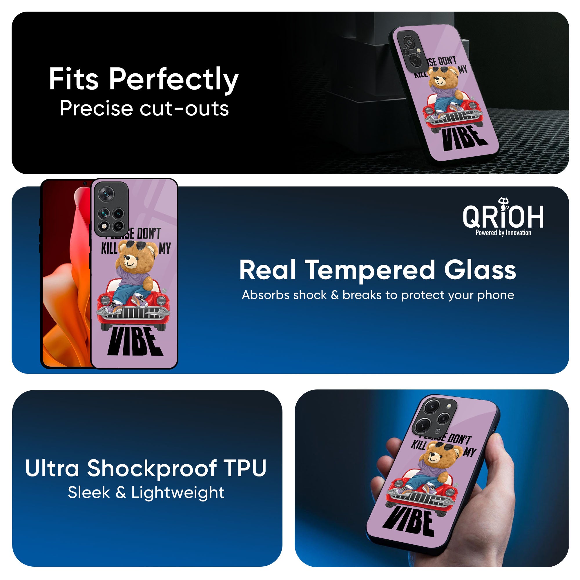 Don't Kill My Vibe Glass Case for Redmi Note 12 5G
