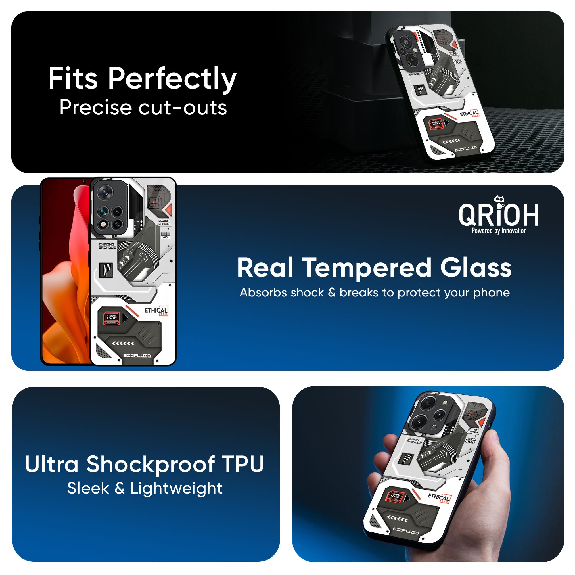 Explore Circuit Glass Case for Redmi Note 12 5G