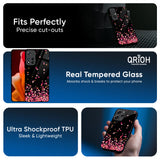 Heart Rain Fall Glass Case For Redmi Note 14 Pro 5G