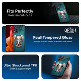 Adorable Baby Elephant Glass Case For Redmi Note 14 Pro 5G