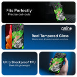 Anime Green Splash Glass Case for Redmi Note 14 Pro 5G