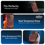 Floral Mandala Glass Case for Redmi Note 14 Pro 5G
