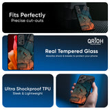 Geographical Map Glass Case for Redmi Note 14 Pro 5G