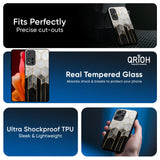 Tricolor Pattern Glass Case for Redmi Note 14 Pro 5G