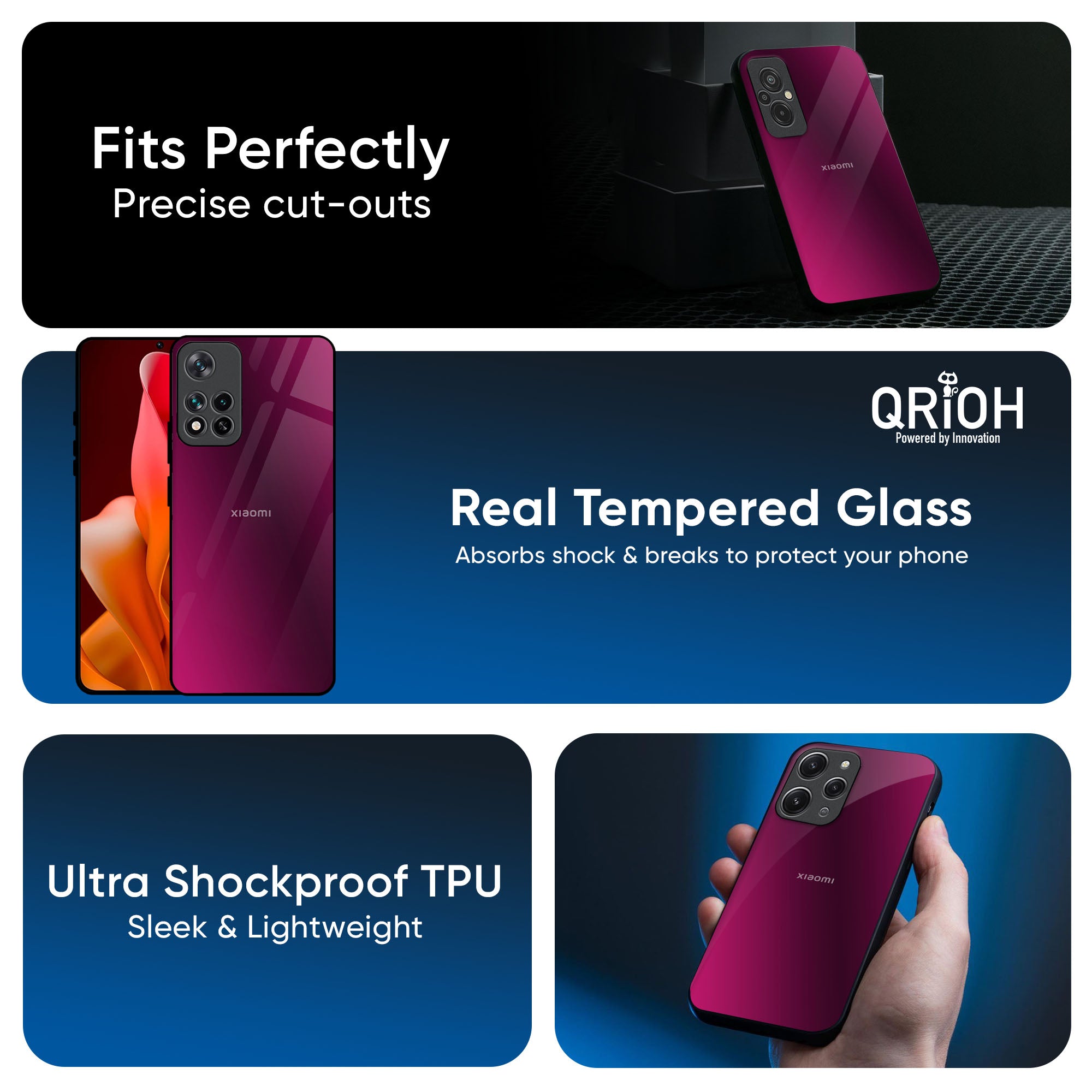 Pink Burst Glass Case for Redmi Note 14 5G
