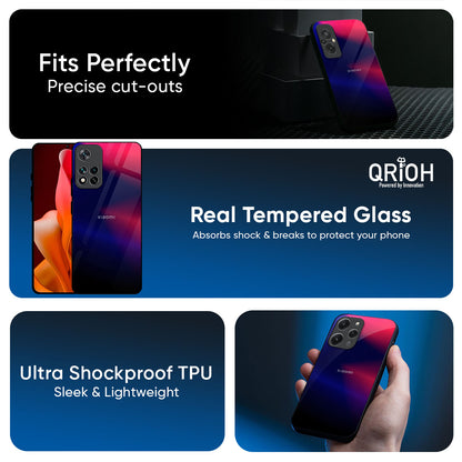 Blue Ombre Glass Case for Redmi Note 14 5G