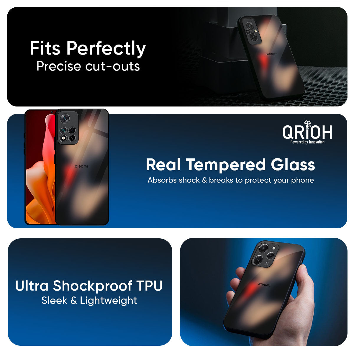 Dark Gradient Glass Case for Redmi Note 14 5G