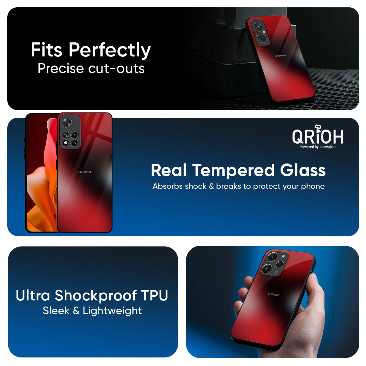 Red Garnet Glass Case for Redmi Note 14 5G