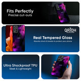 Pink Galaxy Glass Case for Redmi Note 14 Pro 5G