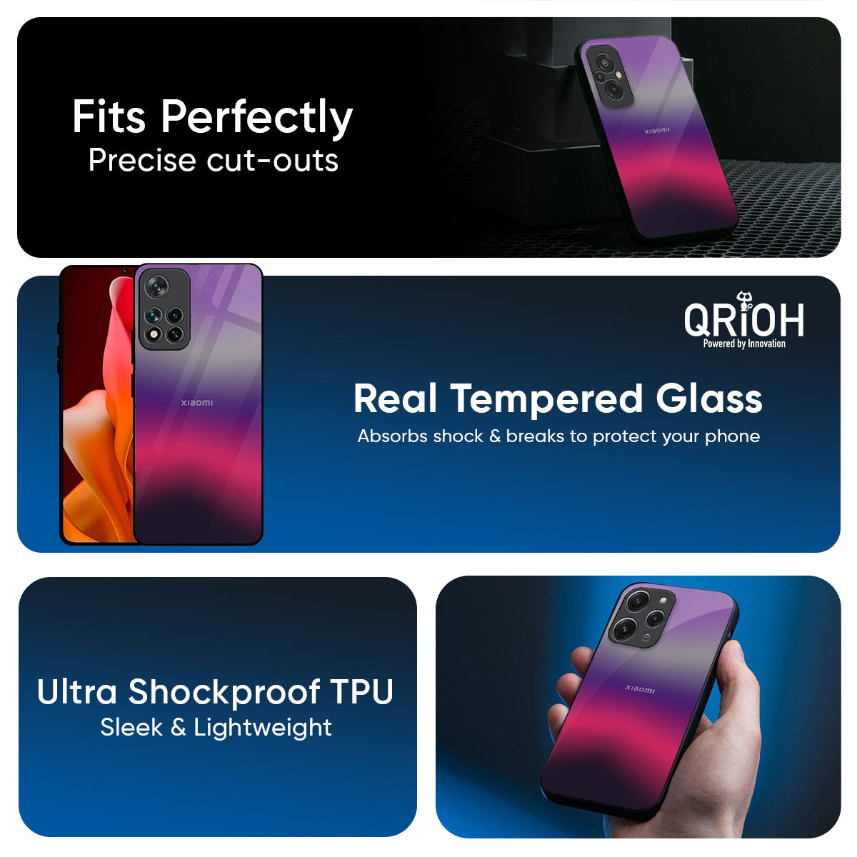 Pink Horizon Glass Case for Redmi Note 14 5G