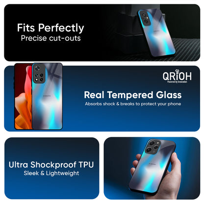 Blue Swan Shadow Glass Case for Redmi Note 14 5G
