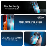 Blue Swan Shadow Glass Case for Redmi Note 14 5G