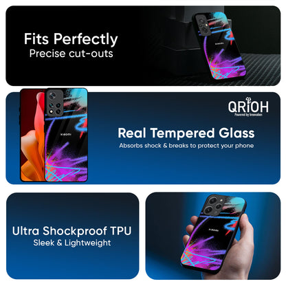 Brushy Color Glass Case for Redmi Note 14 5G