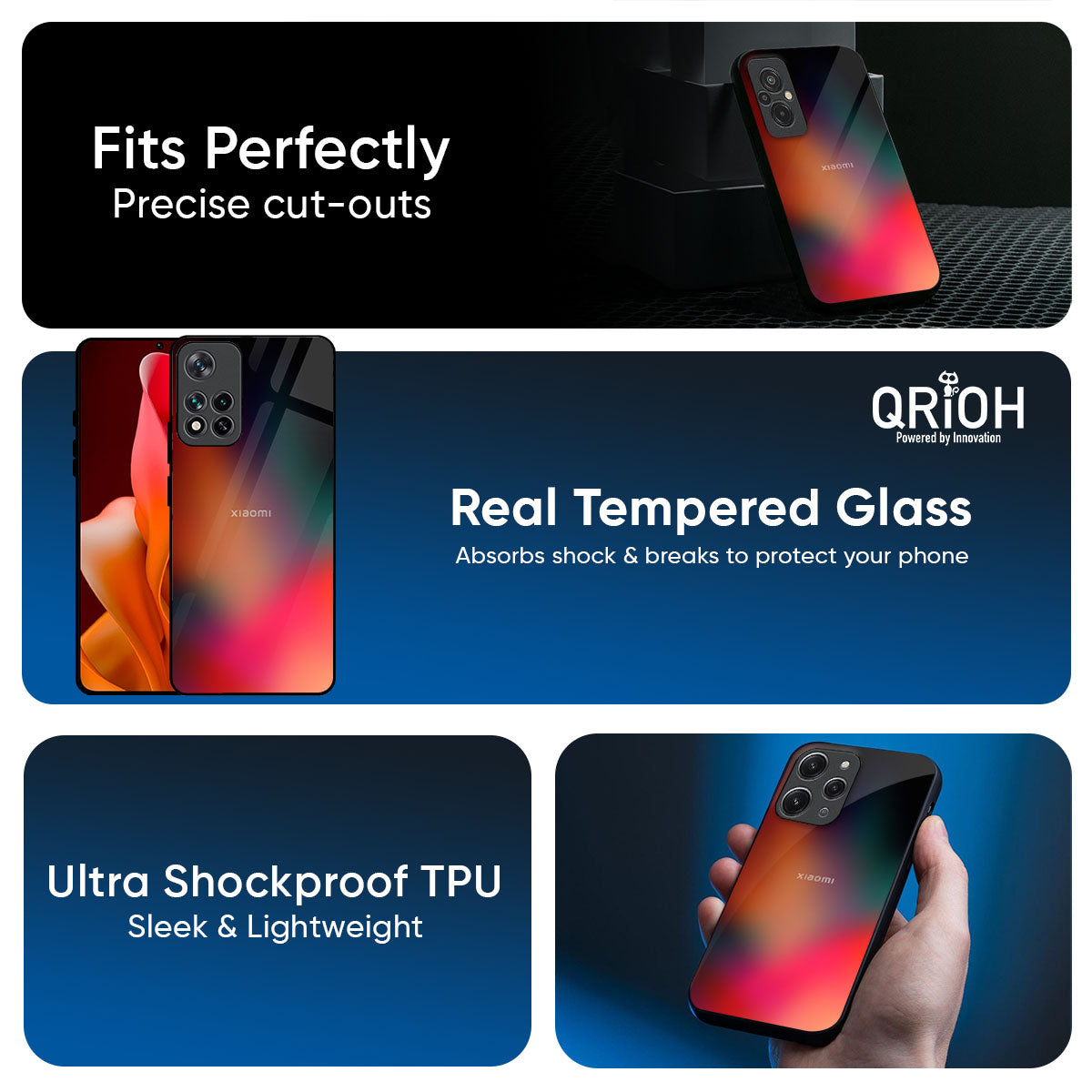 Playful Gradient Glass Case for Redmi Note 14 5G