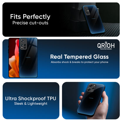 Blue Dynamic Glass Case for Redmi Note 14 5G