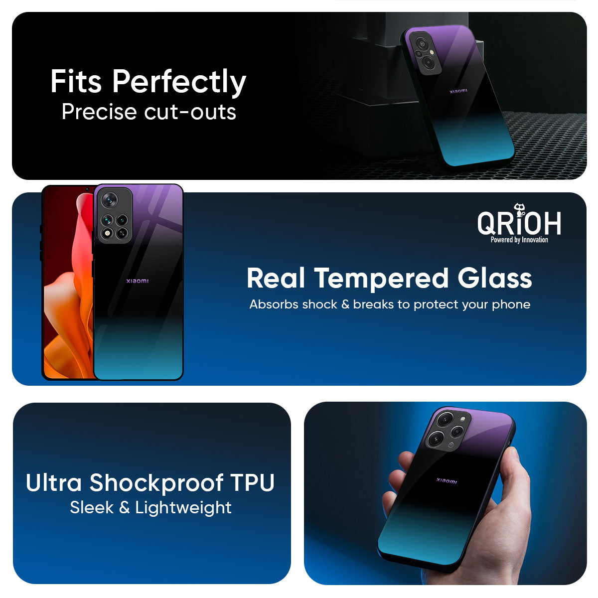 Purple Marine Glass Case for Redmi Note 14 5G