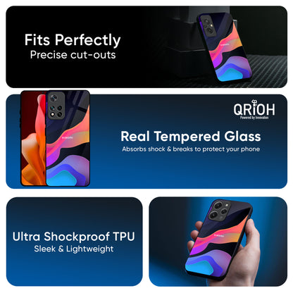 Colorful Fluid Glass Case for Redmi Note 14 5G