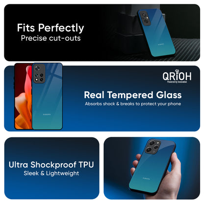 Celestial Blue Glass Case For Redmi Note 14 5G