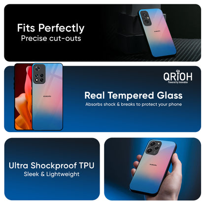 Blue & Pink Ombre Glass case for Redmi Note 14 5G