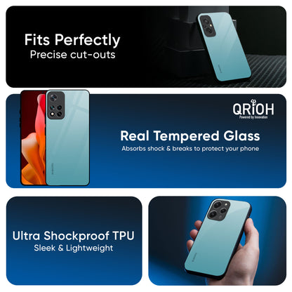 Arctic Blue Glass Case For Redmi Note 14 5G