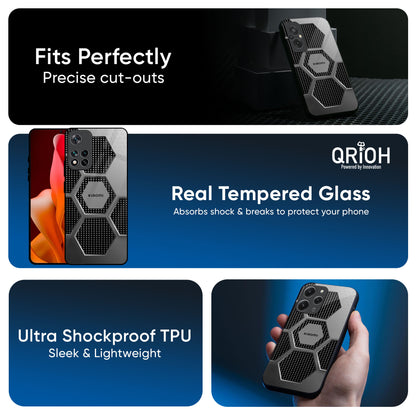 Hexagon Style Glass Case For Redmi Note 14 5G