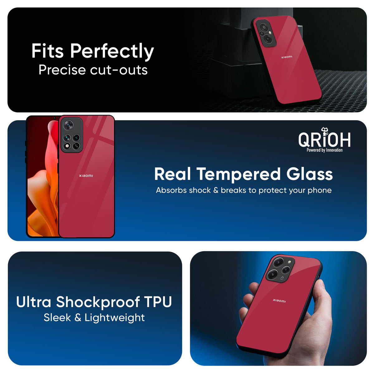 Solo Maroon Glass case for Redmi Note 14 Pro 5G