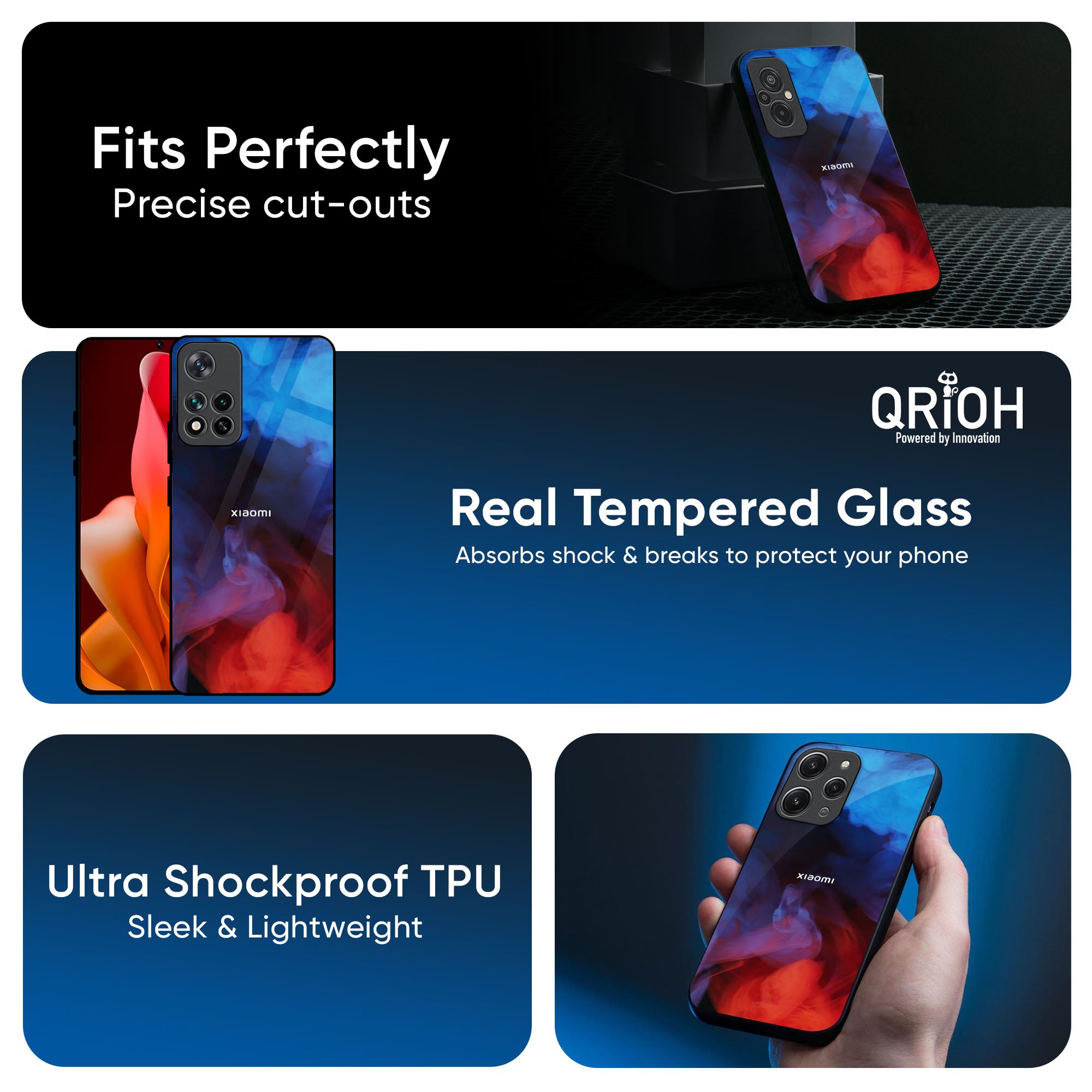 Dim Smoke Glass Case for Redmi Note 14 5G
