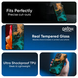 Watercolor Wave Glass Case for Redmi Note 14 5G