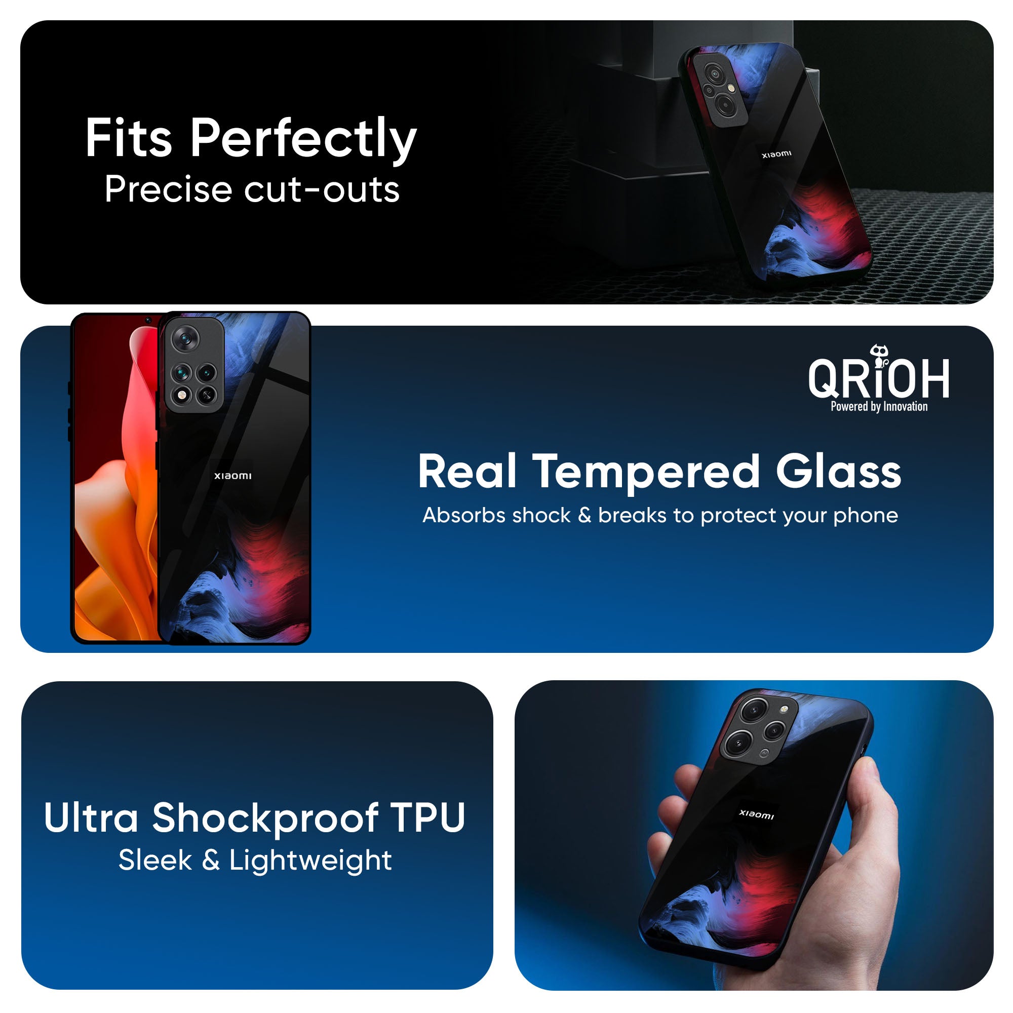 Fine Art Wave Glass Case for Redmi Note 14 5G