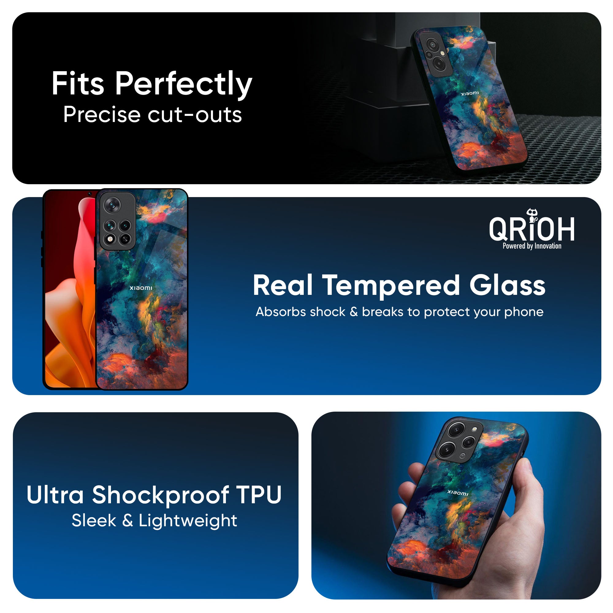 Colored Storm Glass Case for Redmi Note 14 5G
