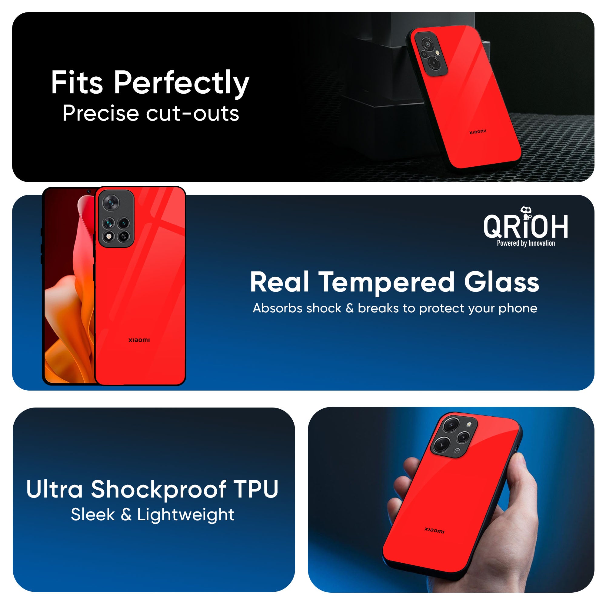 Blood Red Glass Case for Redmi Note 14 5G