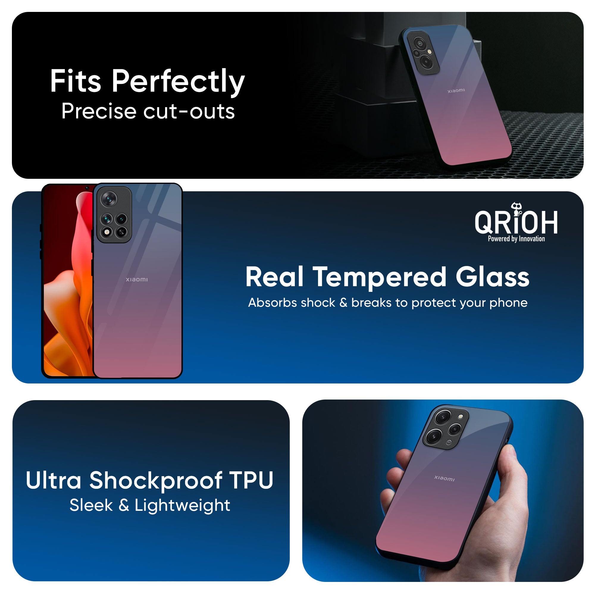 Pastel Gradient Glass Case for Redmi Note 14 5G
