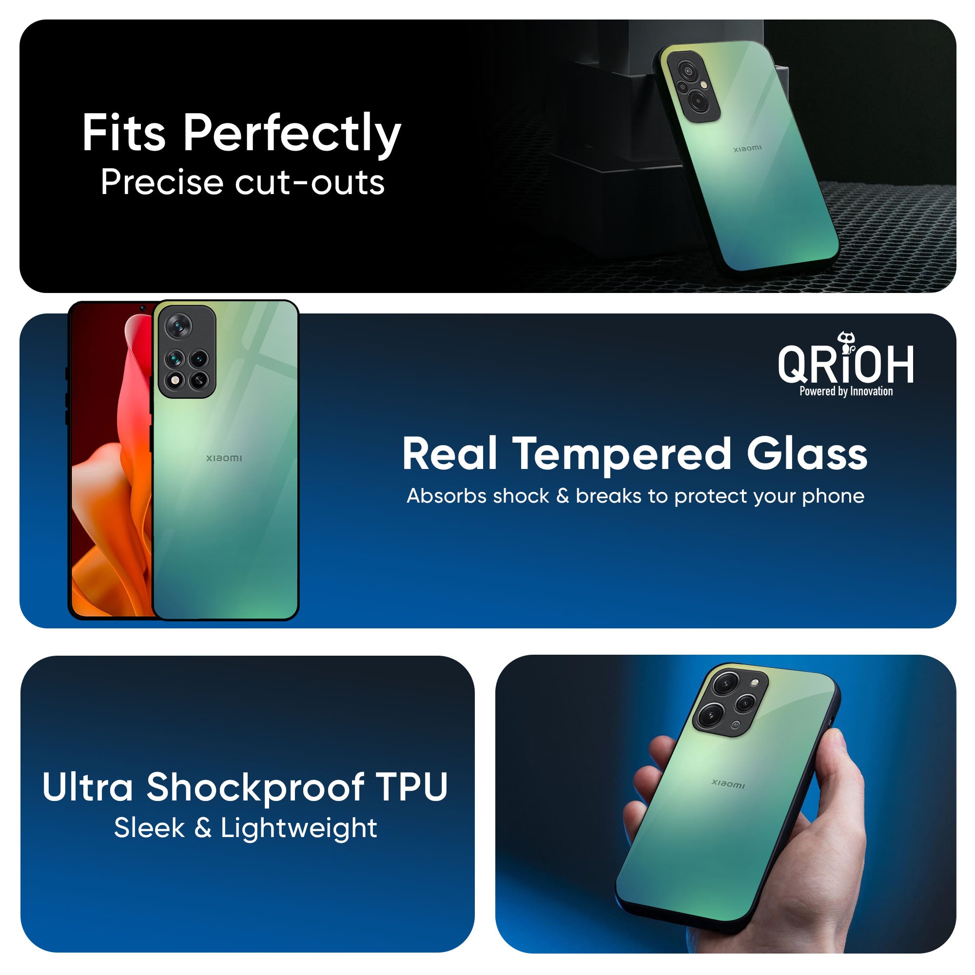 Dusty Green Glass Case for Redmi Note 14 5G