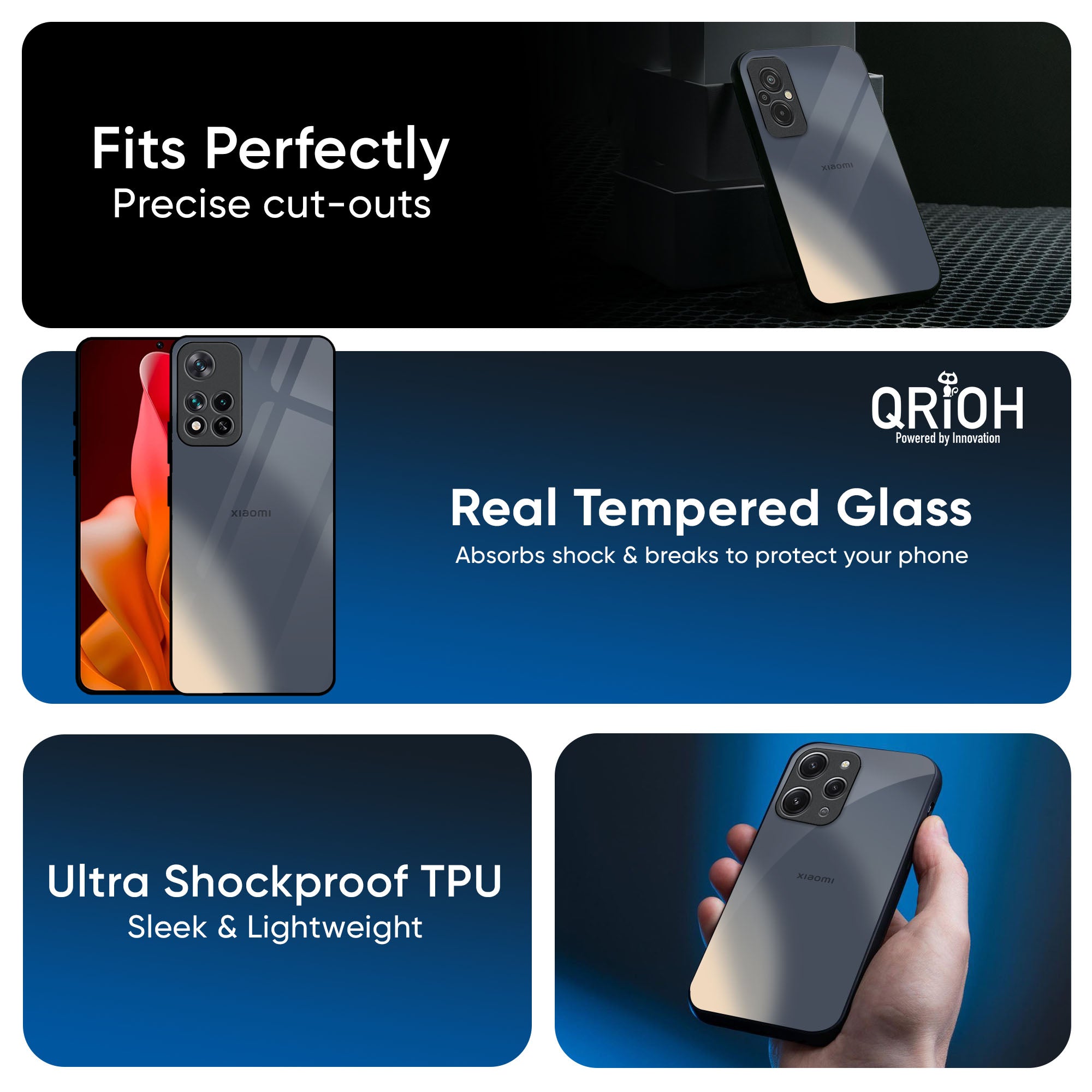 Metallic Gradient Glass Case for Redmi Note 14 5G