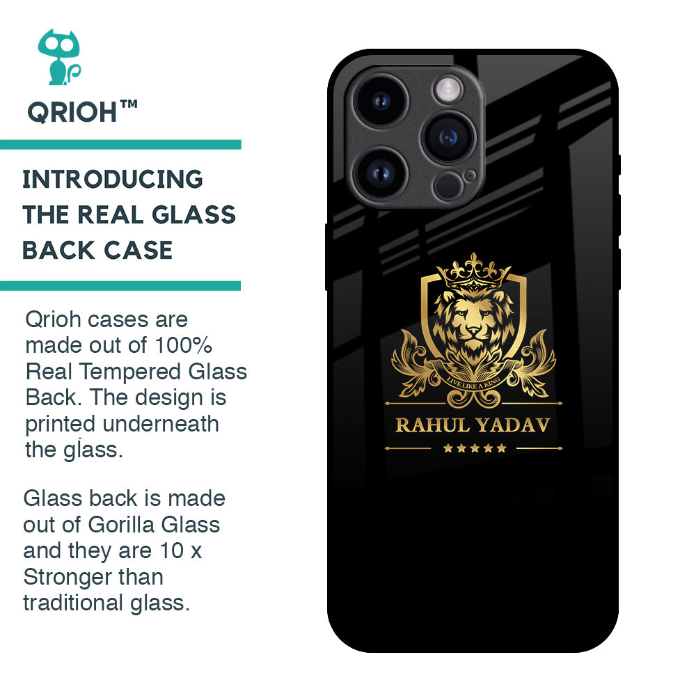 King Monogram Custom Glass Case