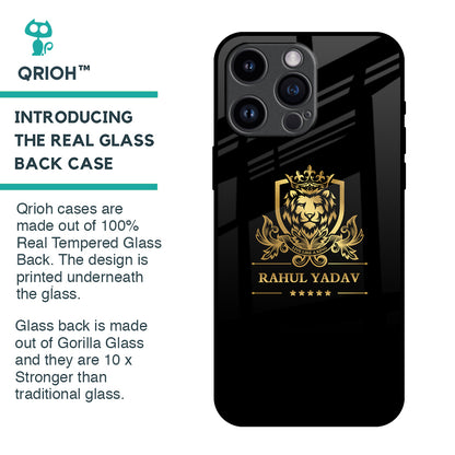 King Monogram Custom Glass Case
