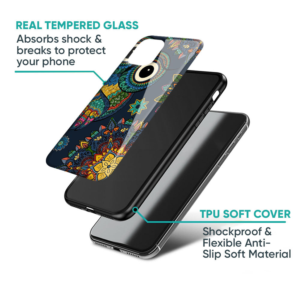 Owl Art Glass Case for Motorola Edge 50 Neo 5G