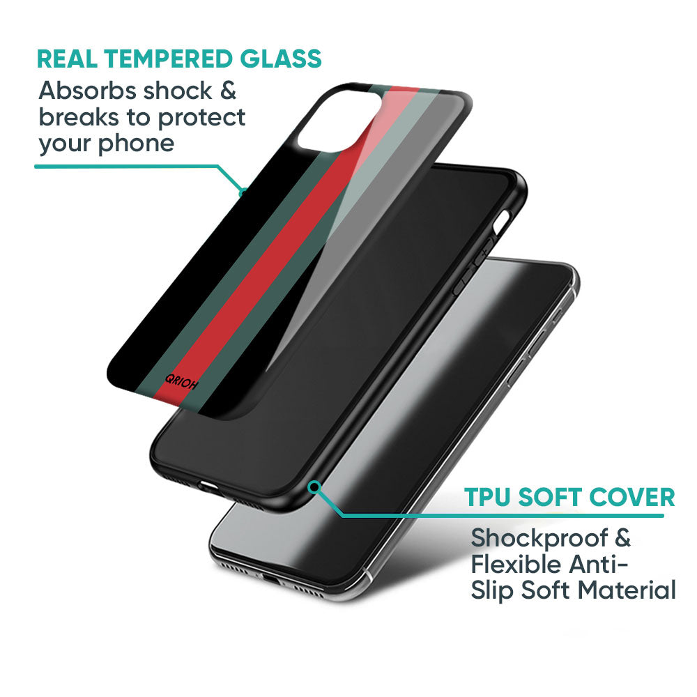 Vertical Stripes Glass Case for Samsung Galaxy M35 5G