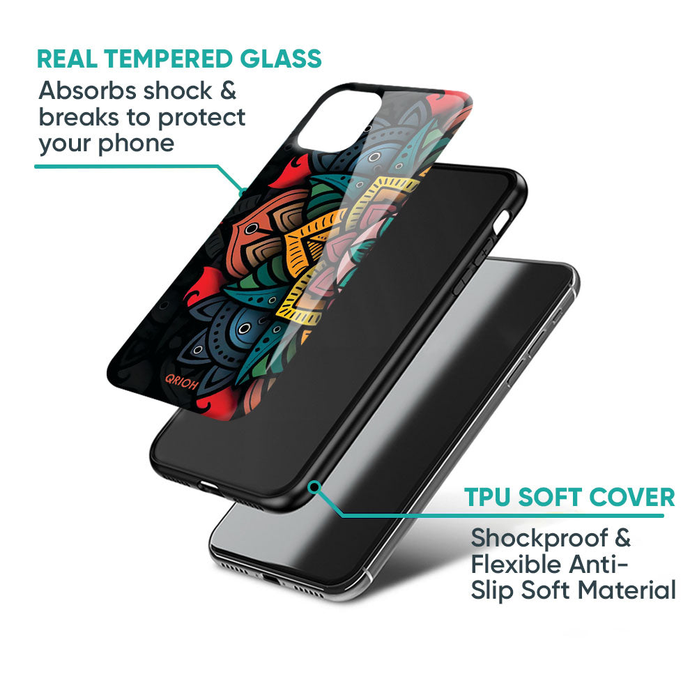 Retro Gorgeous Flower Glass Case for OnePlus Nord CE4 5G