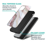 Pink & Gold Gllitter Marble Glass Case for Samsung Galaxy S25 5G
