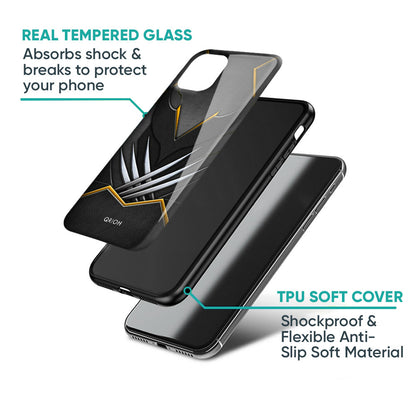 Black Warrior Glass Case for iQOO Z7 Pro 5G