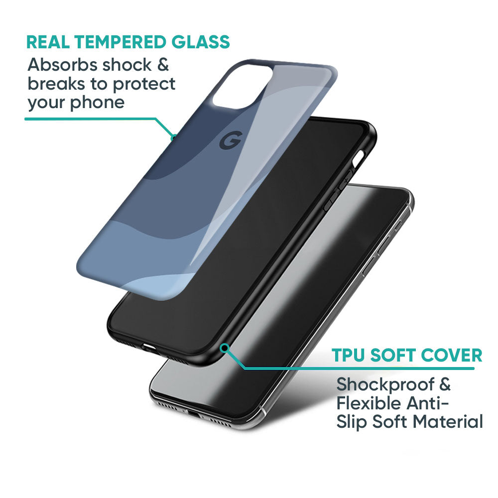 Navy Blue Ombre Glass Case for Google Pixel 9