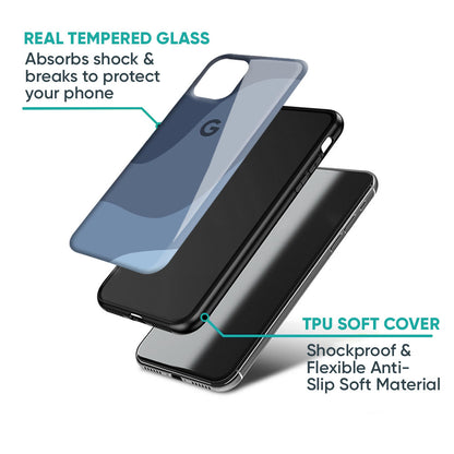 Navy Blue Ombre Glass Case for Google Pixel 9