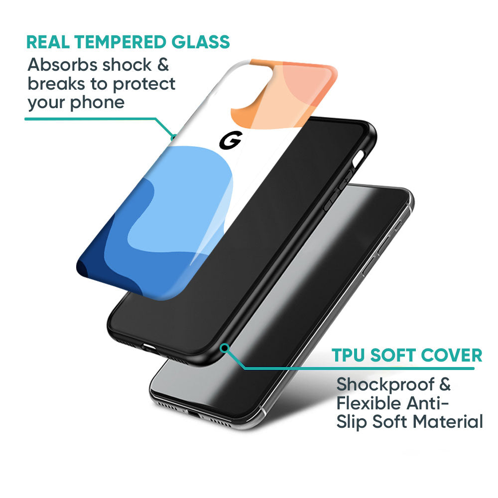 Wavy Color Pattern Glass Case for Google Pixel 9 Pro