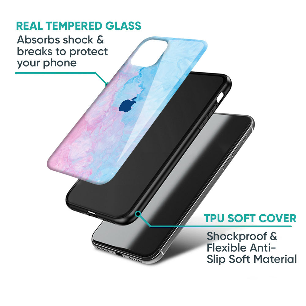 Mixed Watercolor Glass Case for iPhone 16