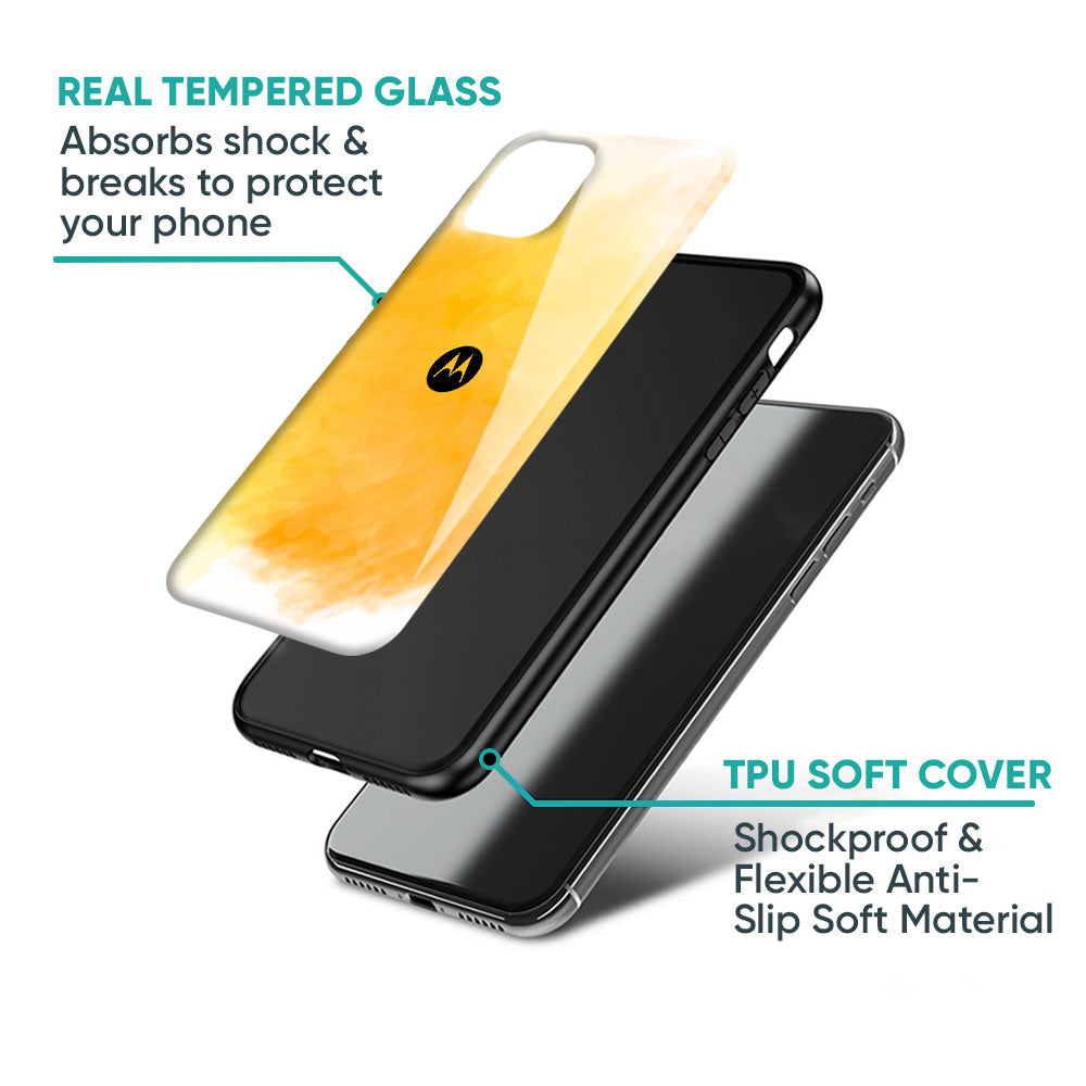Rustic Orange Glass Case for Motorola G45 5G