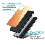 Orange Curve Pattern Glass Case for Oppo Reno11 5G