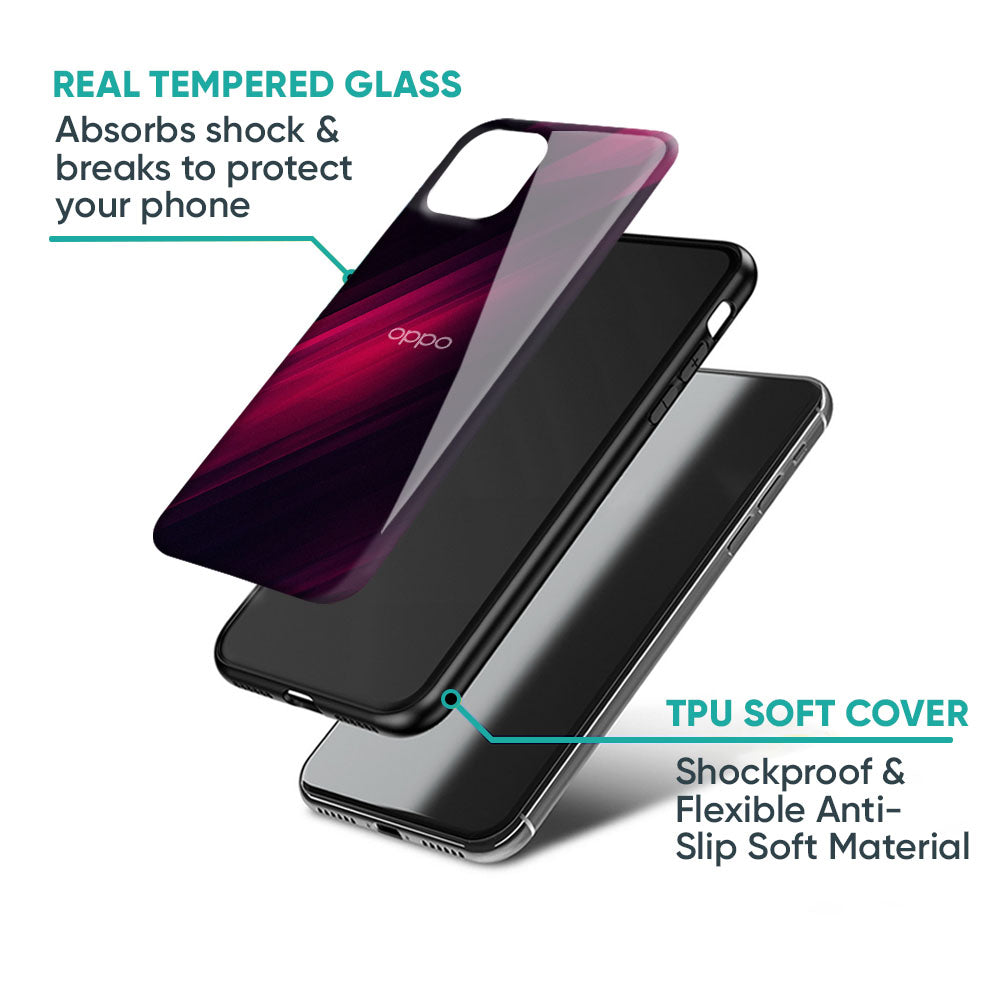 Razor Black Glass Case for Oppo A38